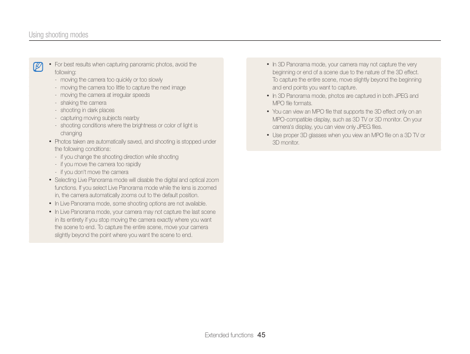 Using shooting modes | Samsung EC-MV900FBPWUS User Manual | Page 46 / 173