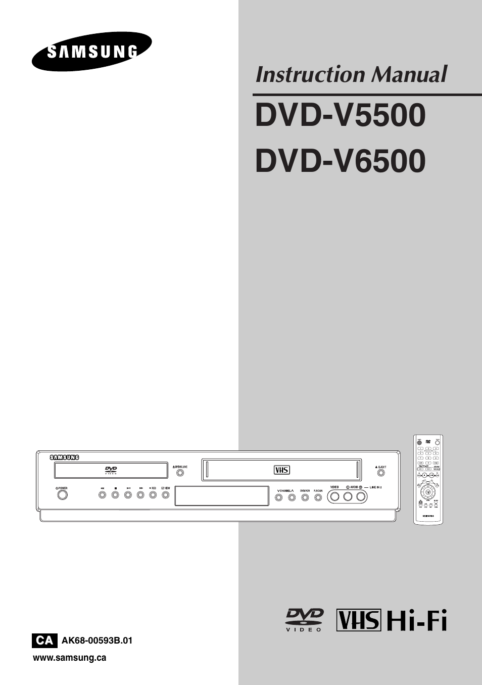 Samsung DVD-V5500-XAA User Manual | 86 pages