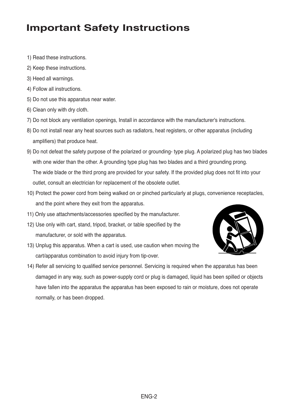 Important safety instructions | Samsung DVD-V5500-XAA User Manual | Page 2 / 86