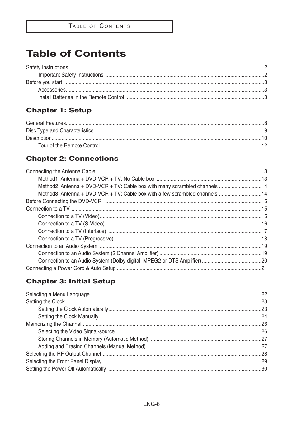 Samsung DVD-V5500-XAA User Manual | Page 6 / 86