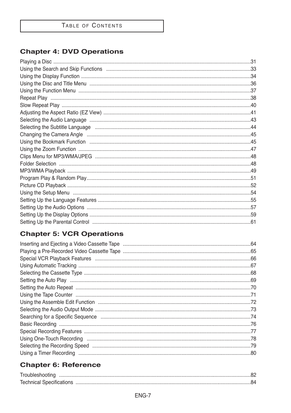 Samsung DVD-V5500-XAA User Manual | Page 7 / 86