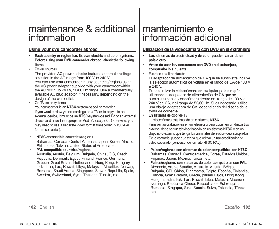 Samsung SC-DX103-XAA User Manual | Page 108 / 120