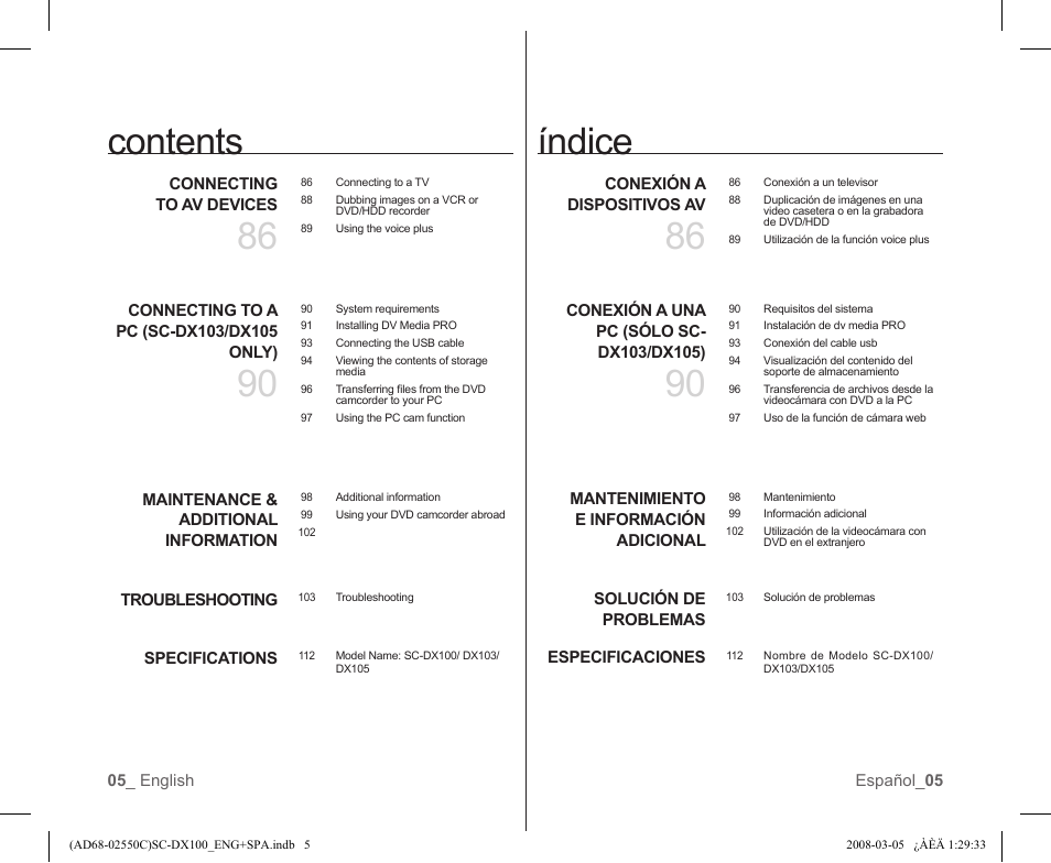 Samsung SC-DX103-XAA User Manual | Page 11 / 120