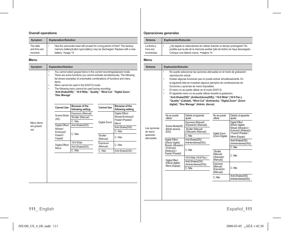 Samsung SC-DX103-XAA User Manual | Page 117 / 120