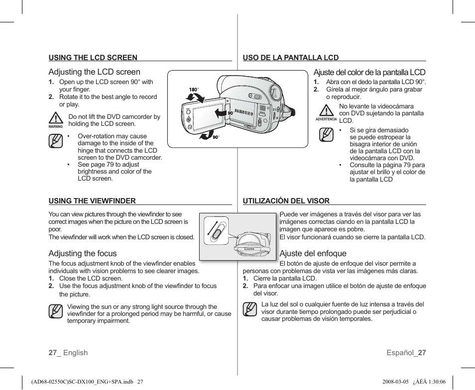 Samsung SC-DX103-XAA User Manual | Page 33 / 120