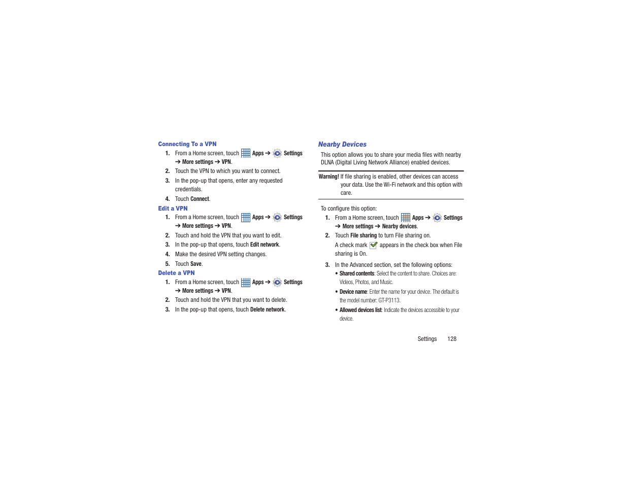 Samsung GT-P3113TSYXAR User Manual | Page 133 / 195