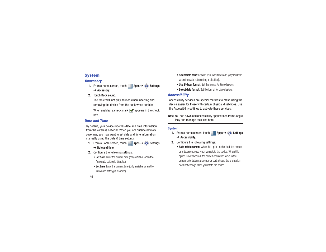 System, Ime. for more information, refer to | Samsung GT-P3113TSYXAR User Manual | Page 154 / 195