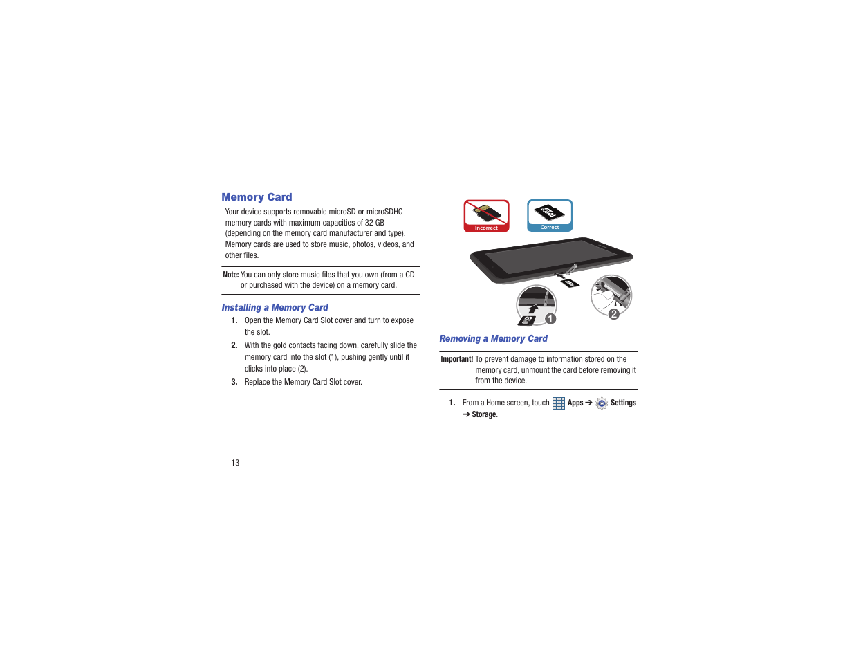 Memory card | Samsung GT-P3113TSYXAR User Manual | Page 18 / 195