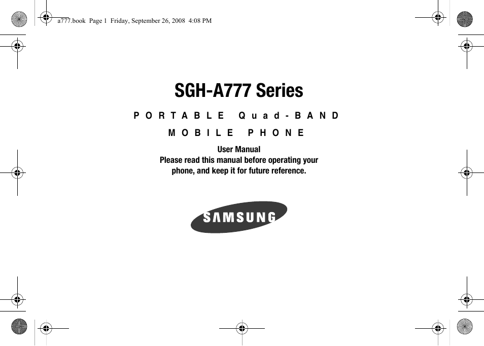 Samsung SGH-A777ORAATT User Manual | 176 pages