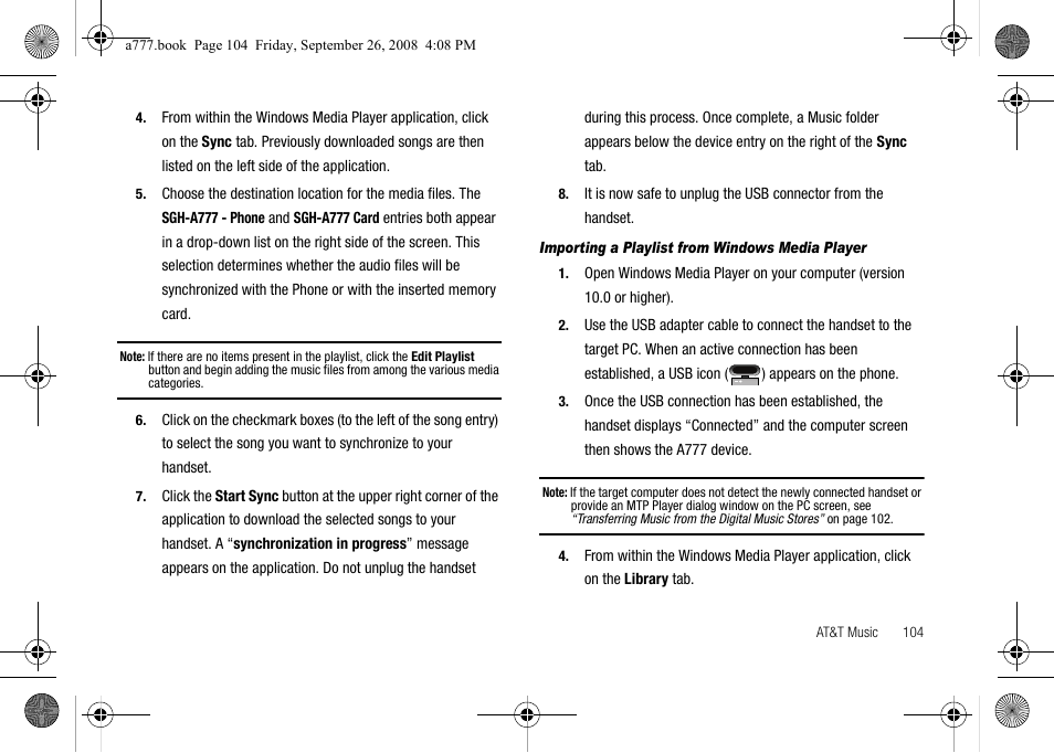 Samsung SGH-A777ORAATT User Manual | Page 108 / 176