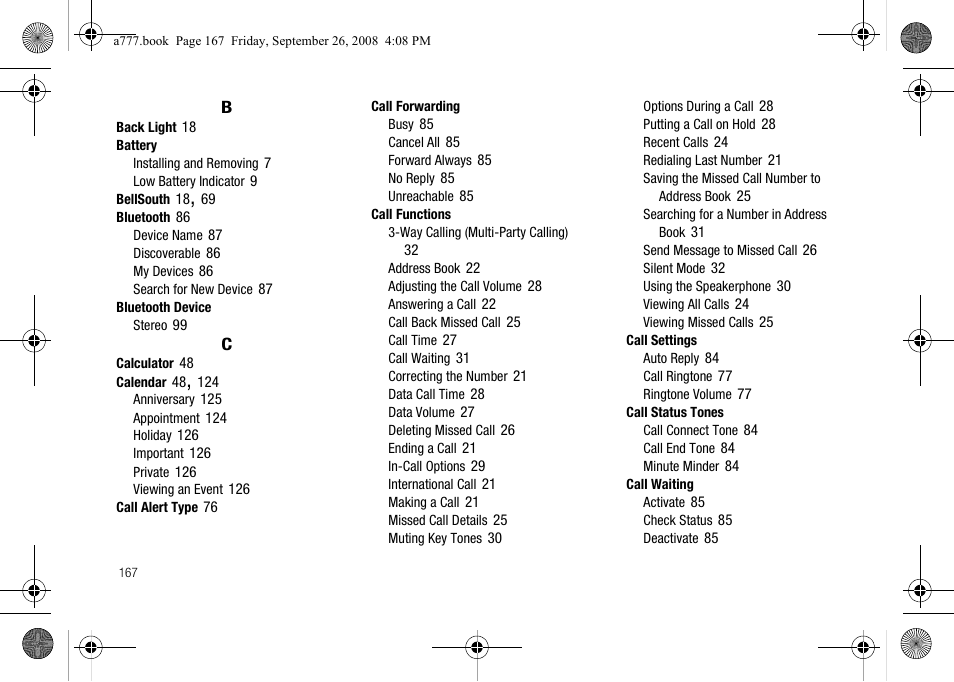 Samsung SGH-A777ORAATT User Manual | Page 171 / 176