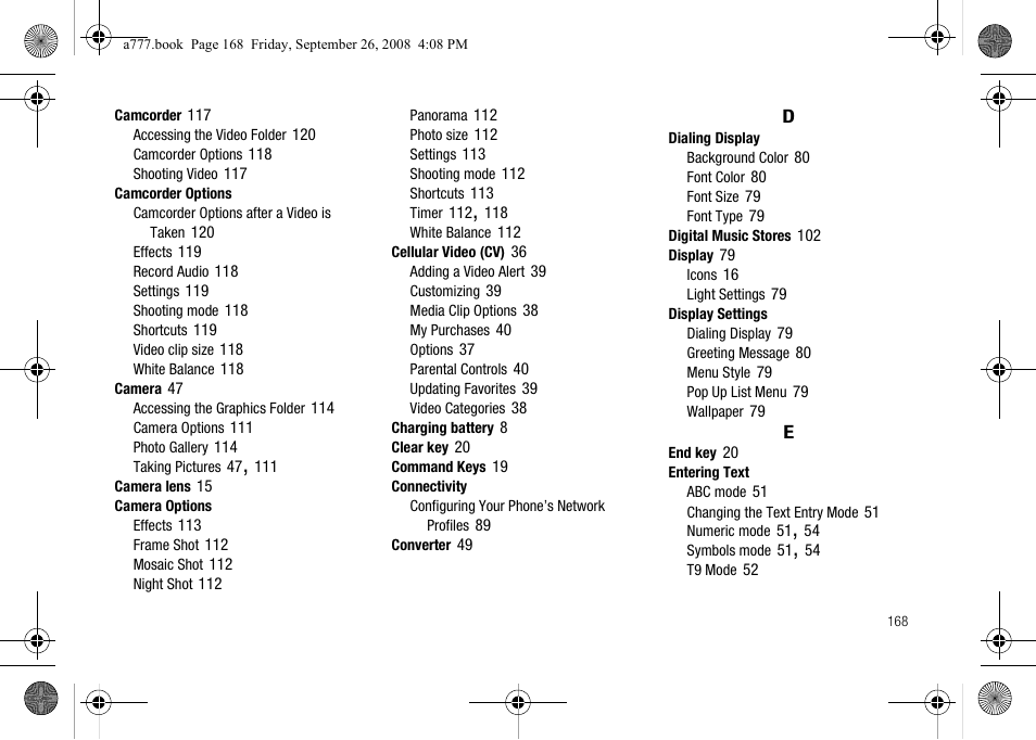 Samsung SGH-A777ORAATT User Manual | Page 172 / 176