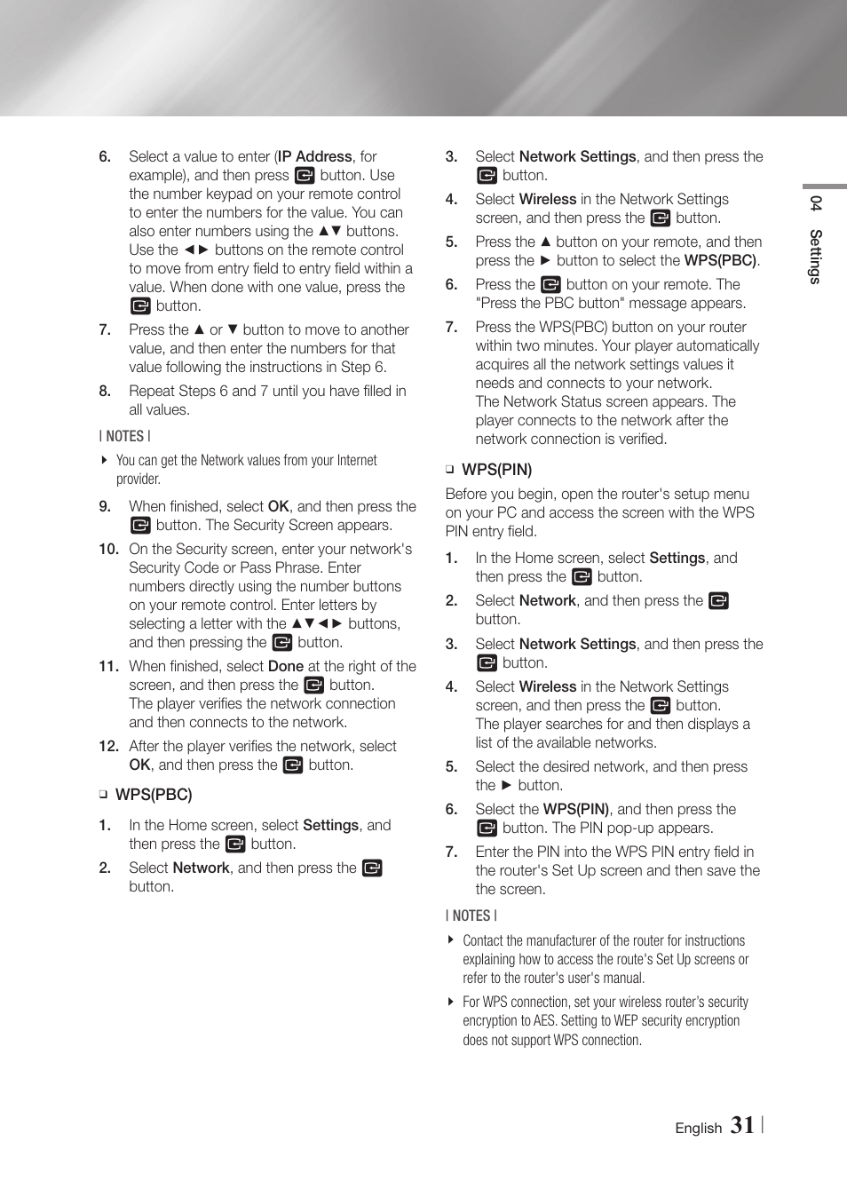 Samsung BD-F7500-ZA User Manual | Page 31 / 71