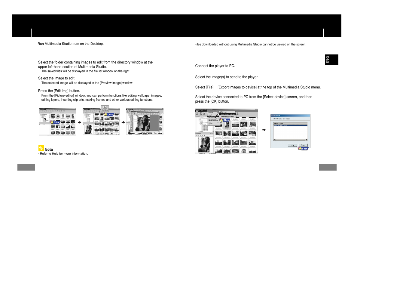 Using multimedia studio | Samsung YP-T7Z-XAA User Manual | Page 17 / 38