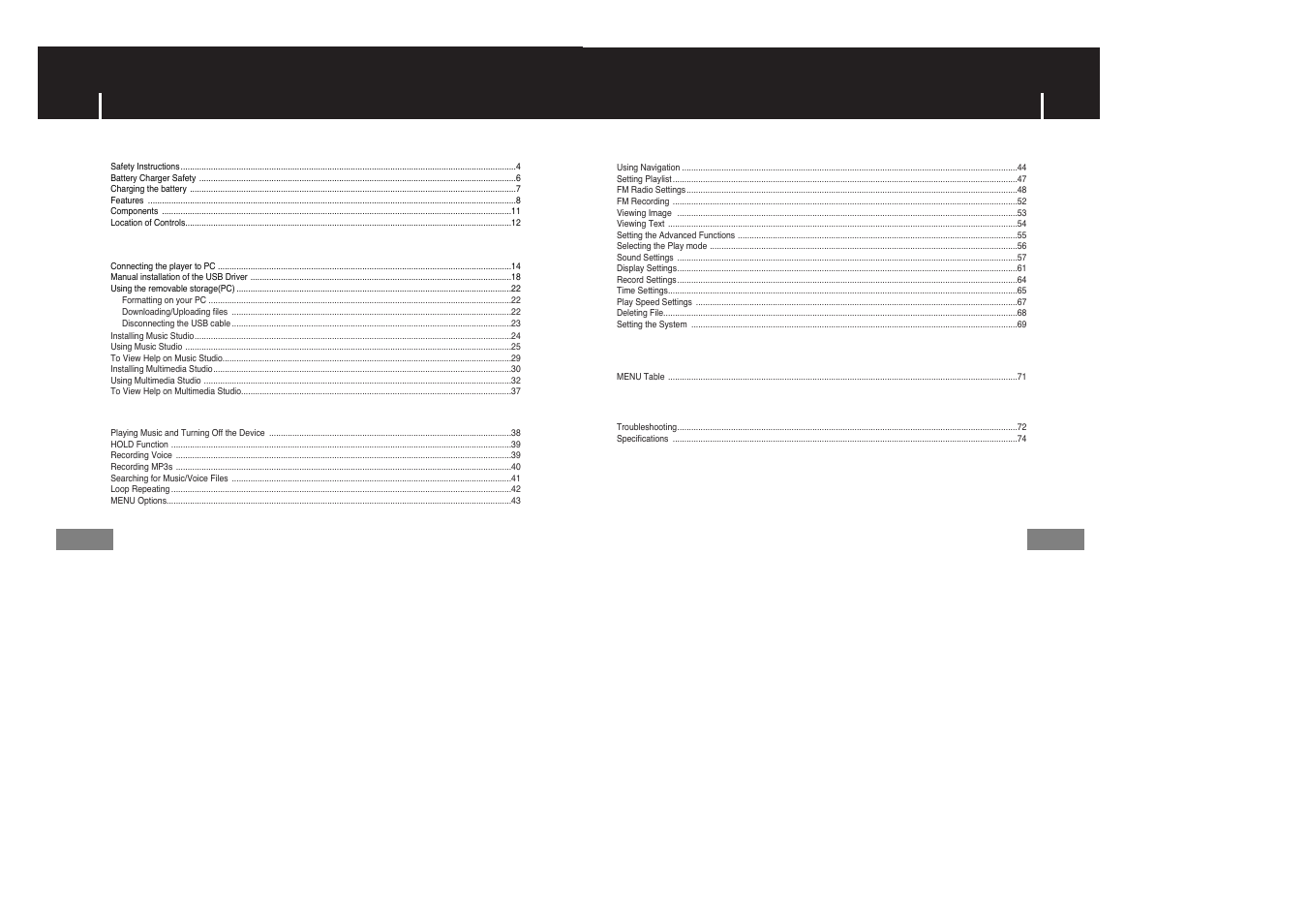 Samsung YP-T7Z-XAA User Manual | Page 2 / 38