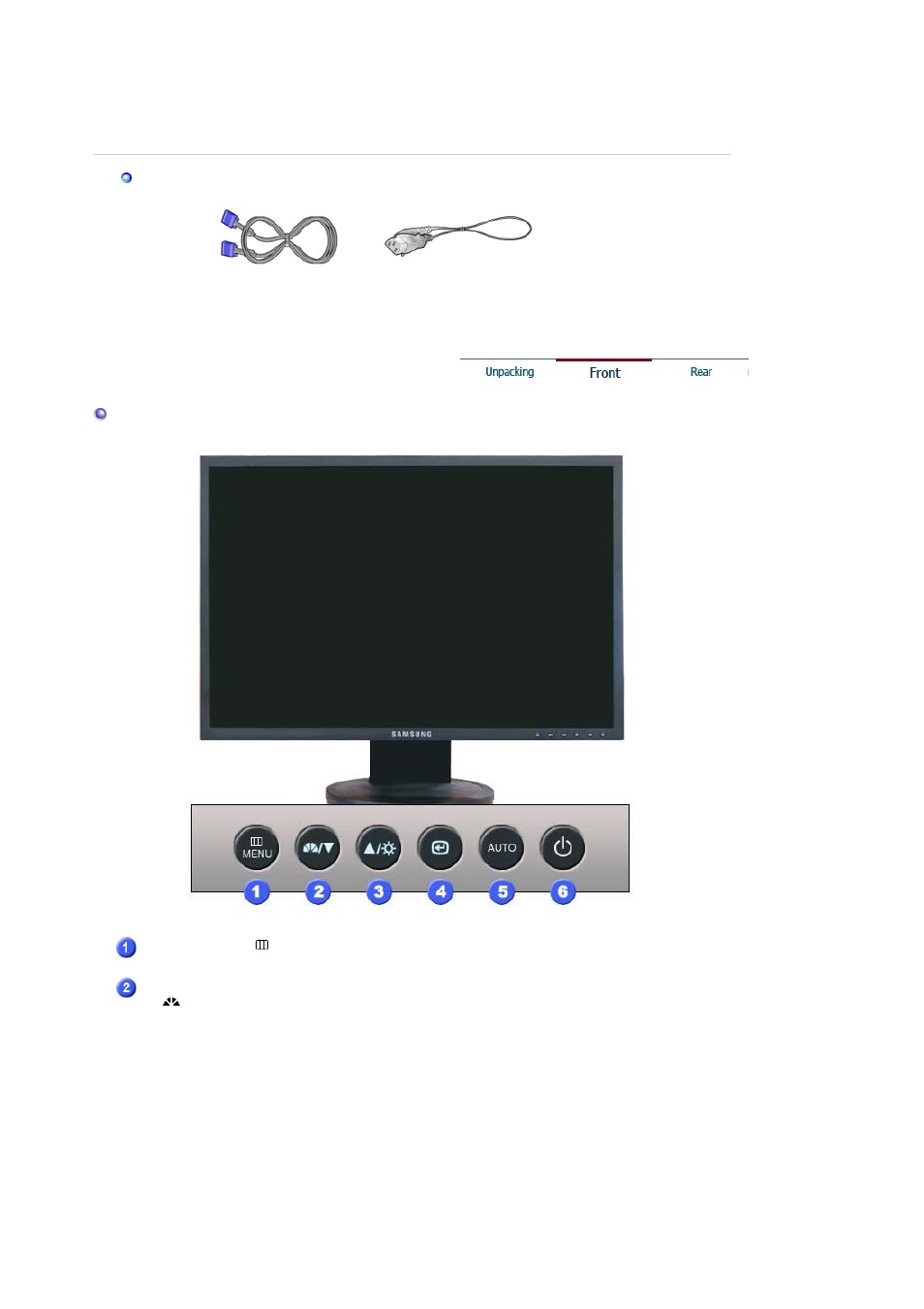 Front | Samsung LS17HANSB-XBM User Manual | Page 11 / 71