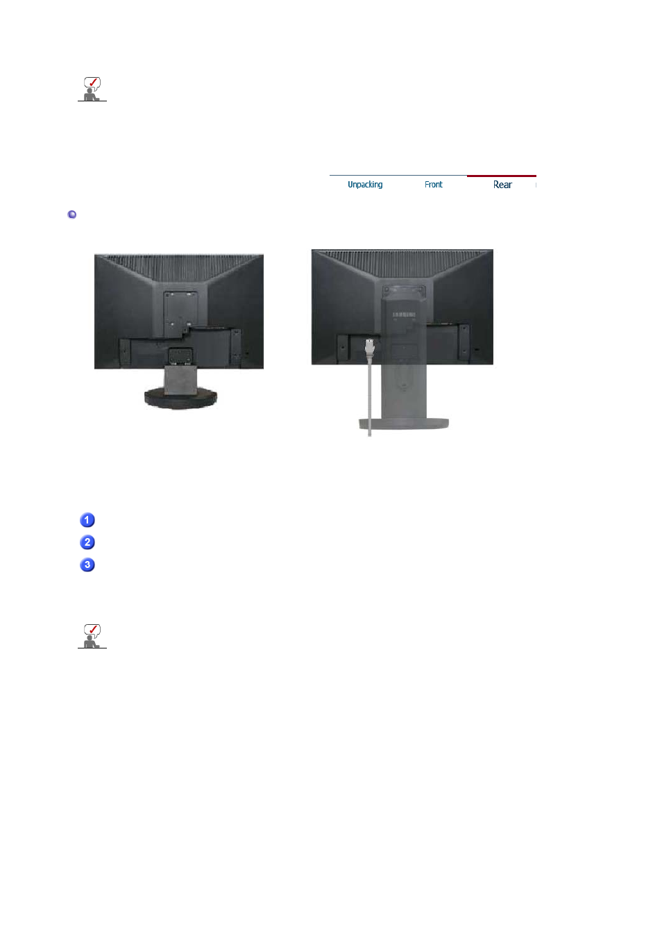 Rear | Samsung LS17HANSB-XBM User Manual | Page 17 / 71