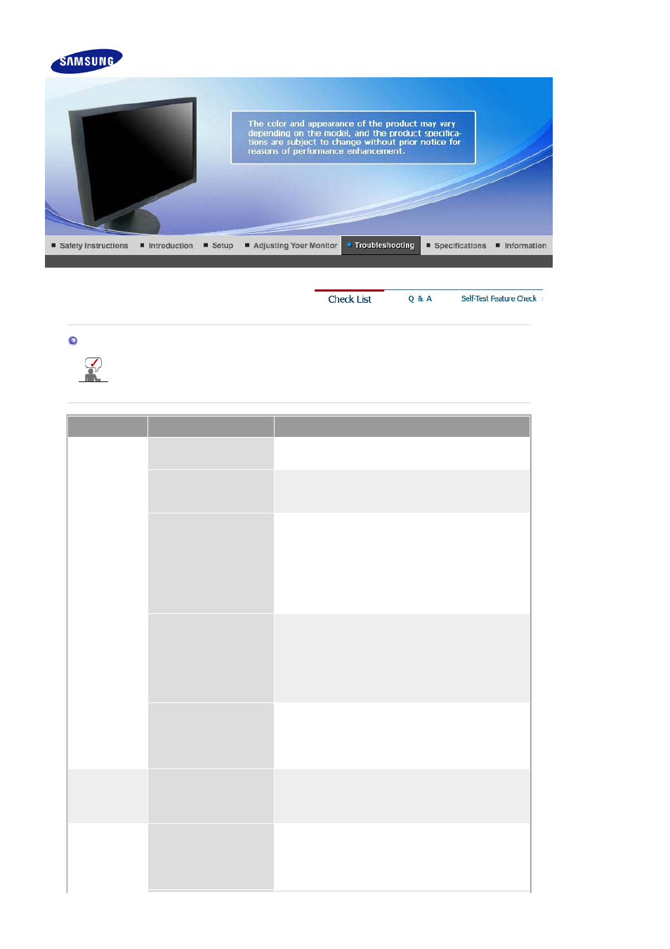Troubleshooting, Syncmaster 740nw, Check list | Samsung LS17HANSB-XBM User Manual | Page 51 / 71