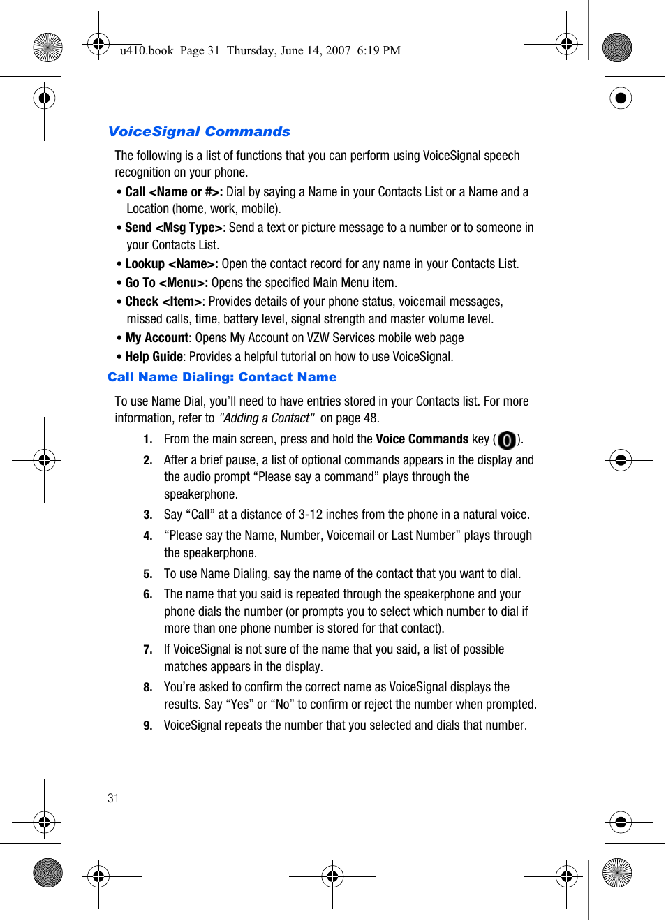 Samsung SCH-U410MSAVZW User Manual | Page 34 / 142