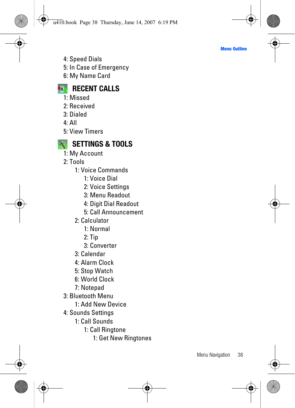 Recent calls, Settings & tools | Samsung SCH-U410MSAVZW User Manual | Page 41 / 142