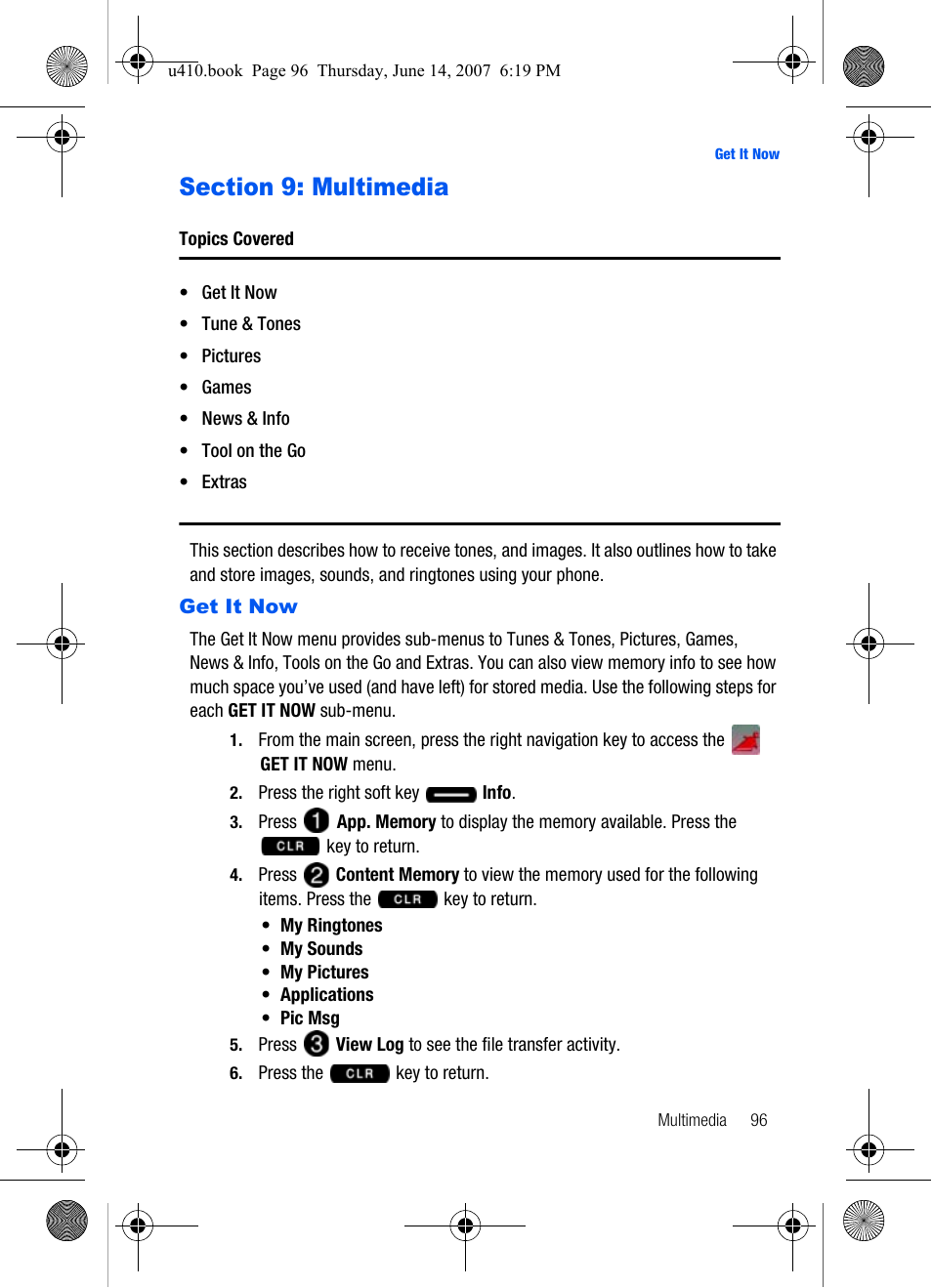 Multimedia, Get it now | Samsung SCH-U410MSAVZW User Manual | Page 99 / 142