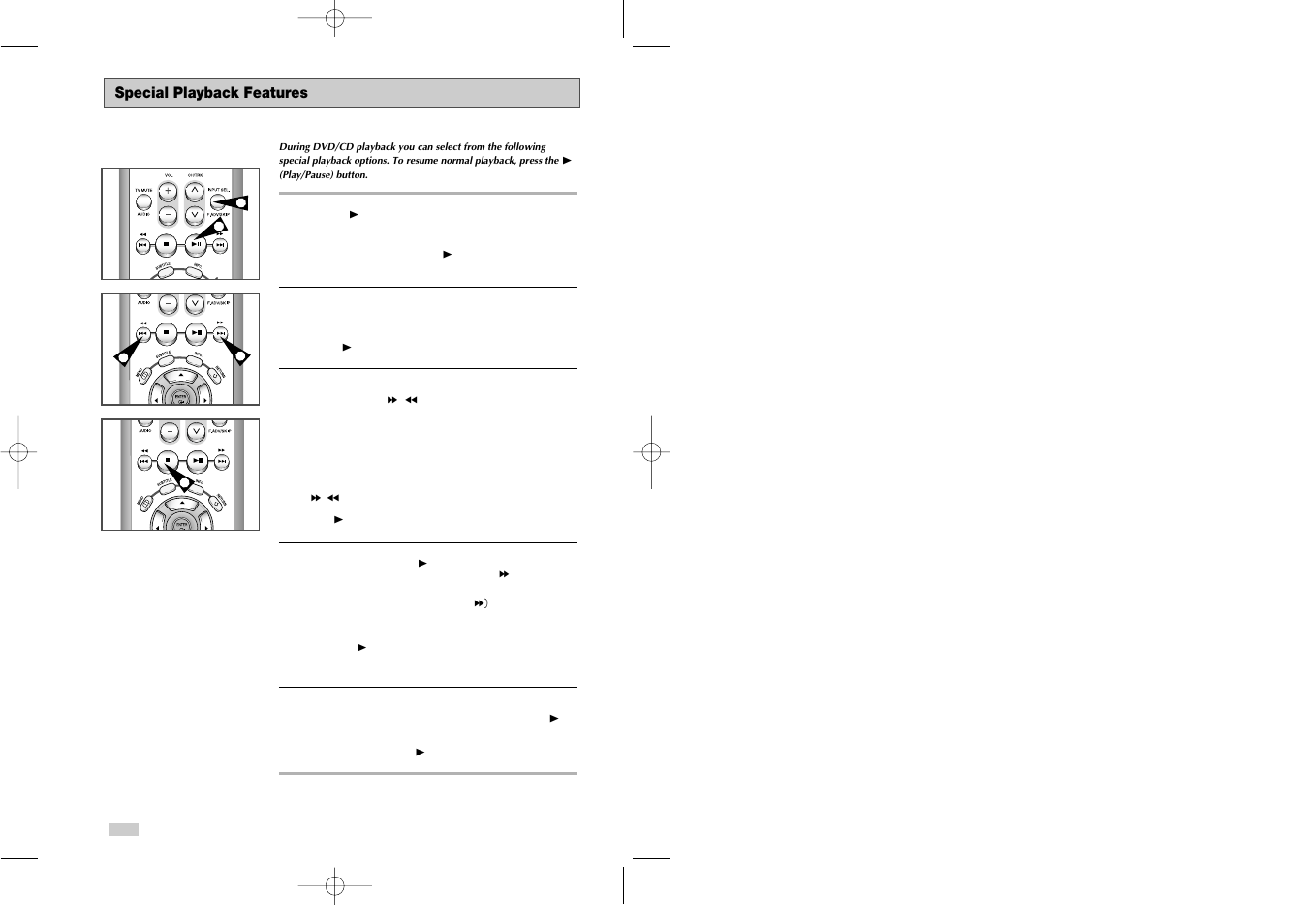 Special playback features | Samsung DVDV3650V-XAX User Manual | Page 19 / 35