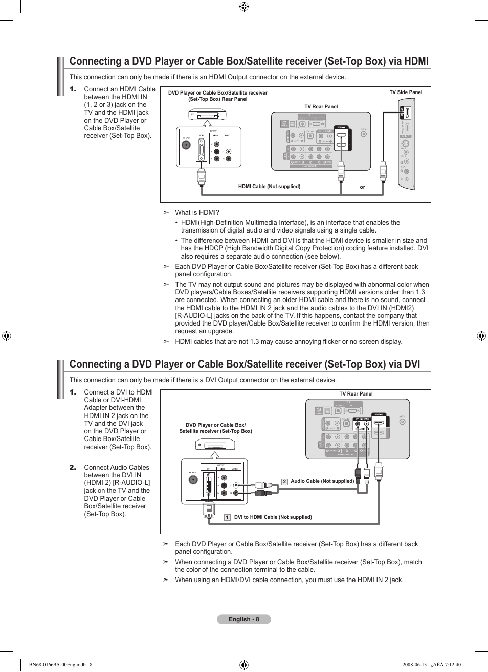 Samsung LN40A630M1FXZA User Manual | Page 10 / 107