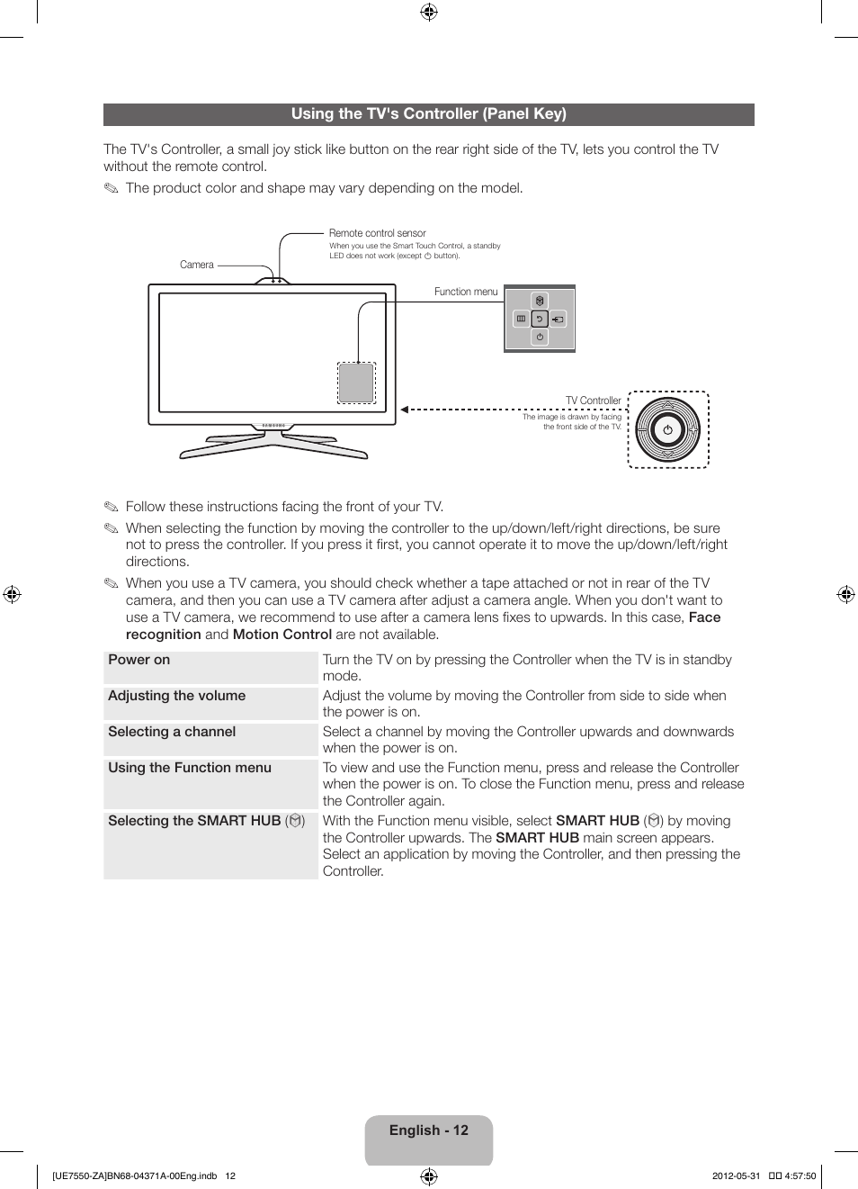 Samsung UN60ES7550FXZA User Manual | Page 12 / 64