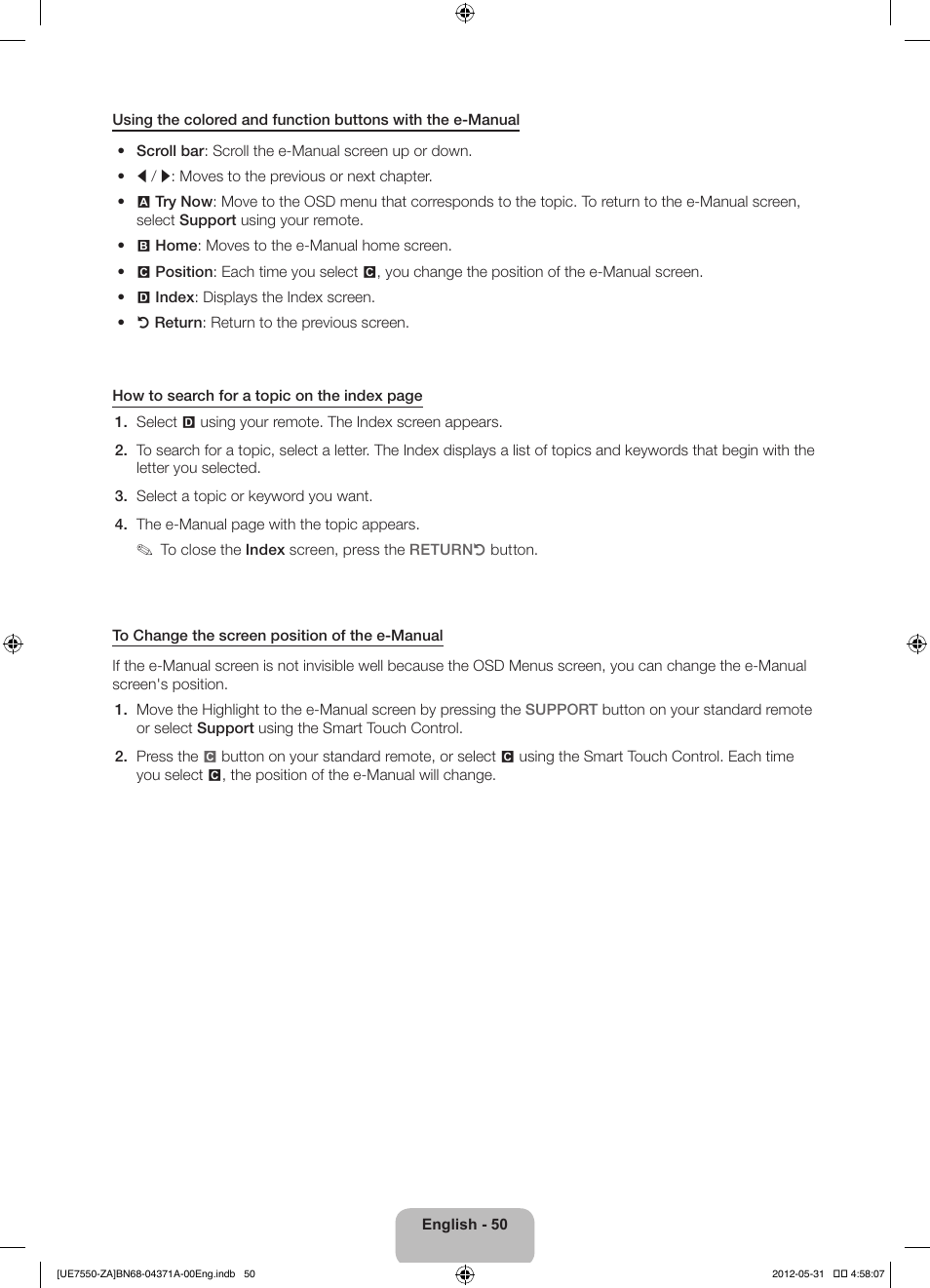 Samsung UN60ES7550FXZA User Manual | Page 50 / 64