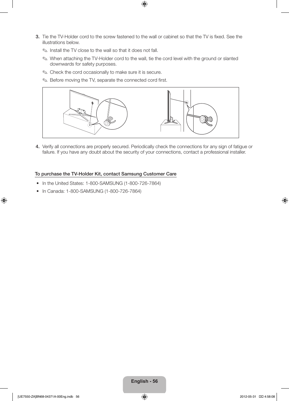Samsung UN60ES7550FXZA User Manual | Page 56 / 64