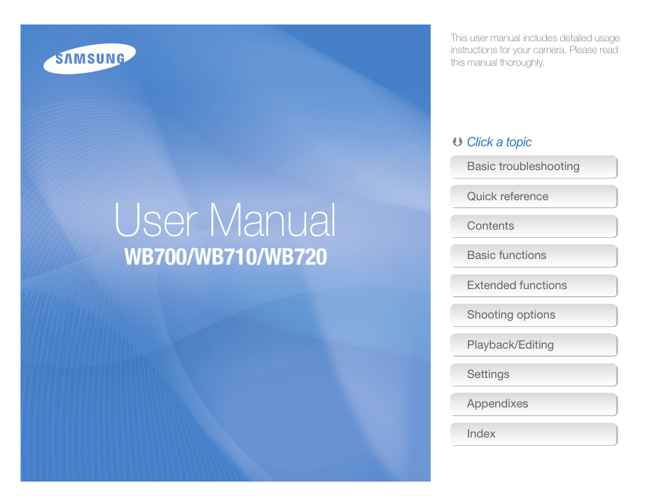 Samsung EC-WB700ZBPBCA User Manual | 130 pages