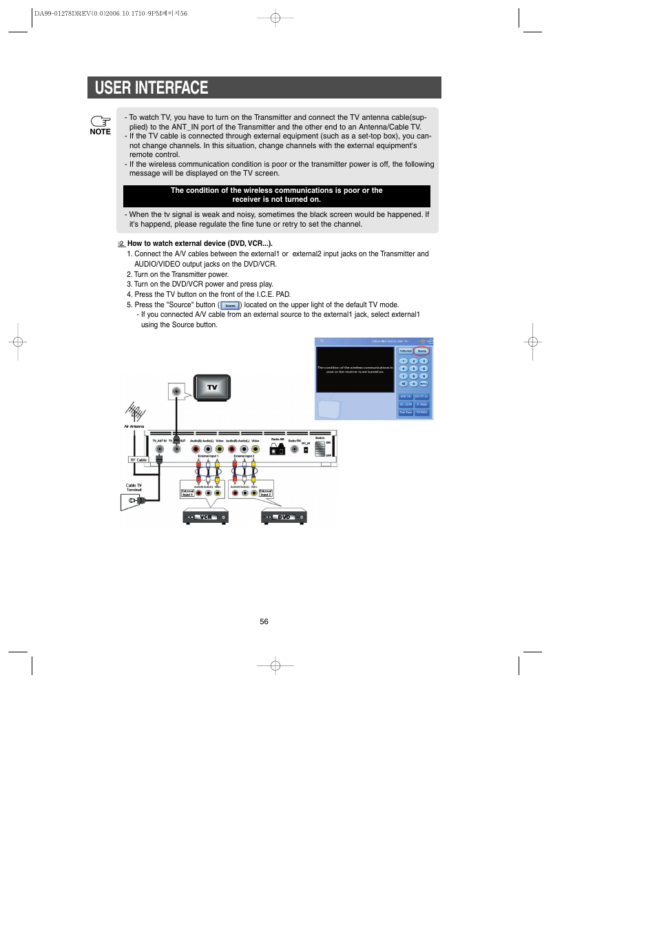 User interface | Samsung RH269LBSH-XAA User Manual | Page 56 / 60