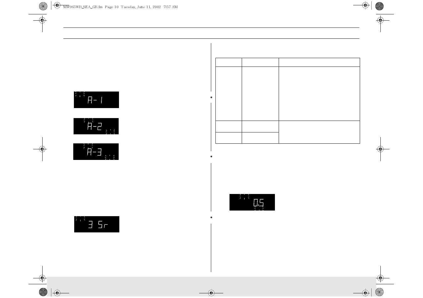 Operation, Reheating automatically, Auto reheat chart defrosting automatically | Samsung MW965WB-XAA User Manual | Page 10 / 24