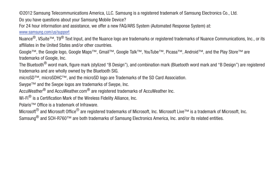 Samsung SCH-R760IBAXAR User Manual | Page 4 / 204