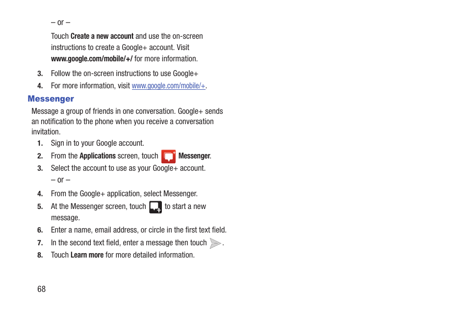 Messenger | Samsung SCH-R760IBAXAR User Manual | Page 72 / 204