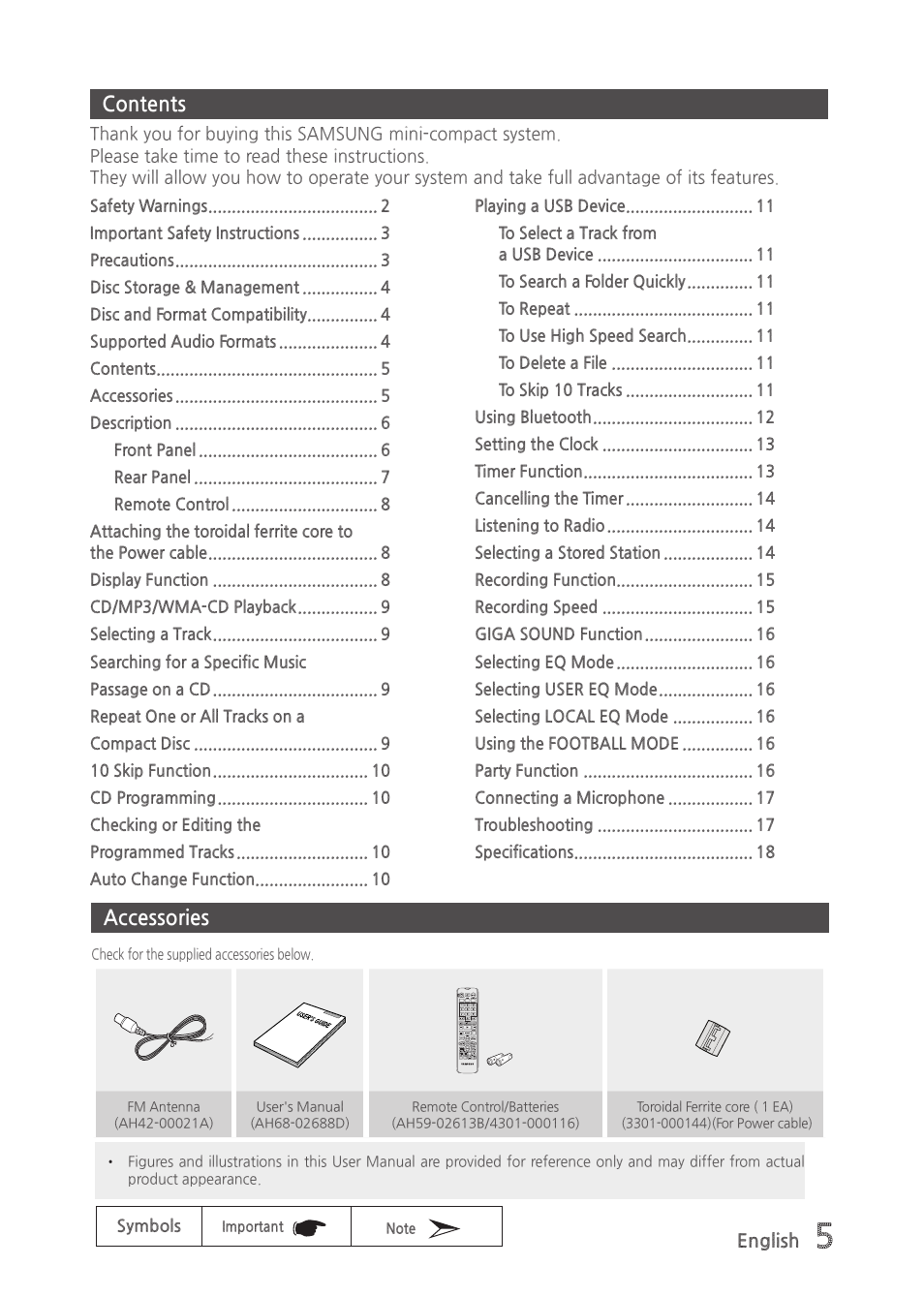 Samsung MX-H835-ZA User Manual | Page 5 / 20