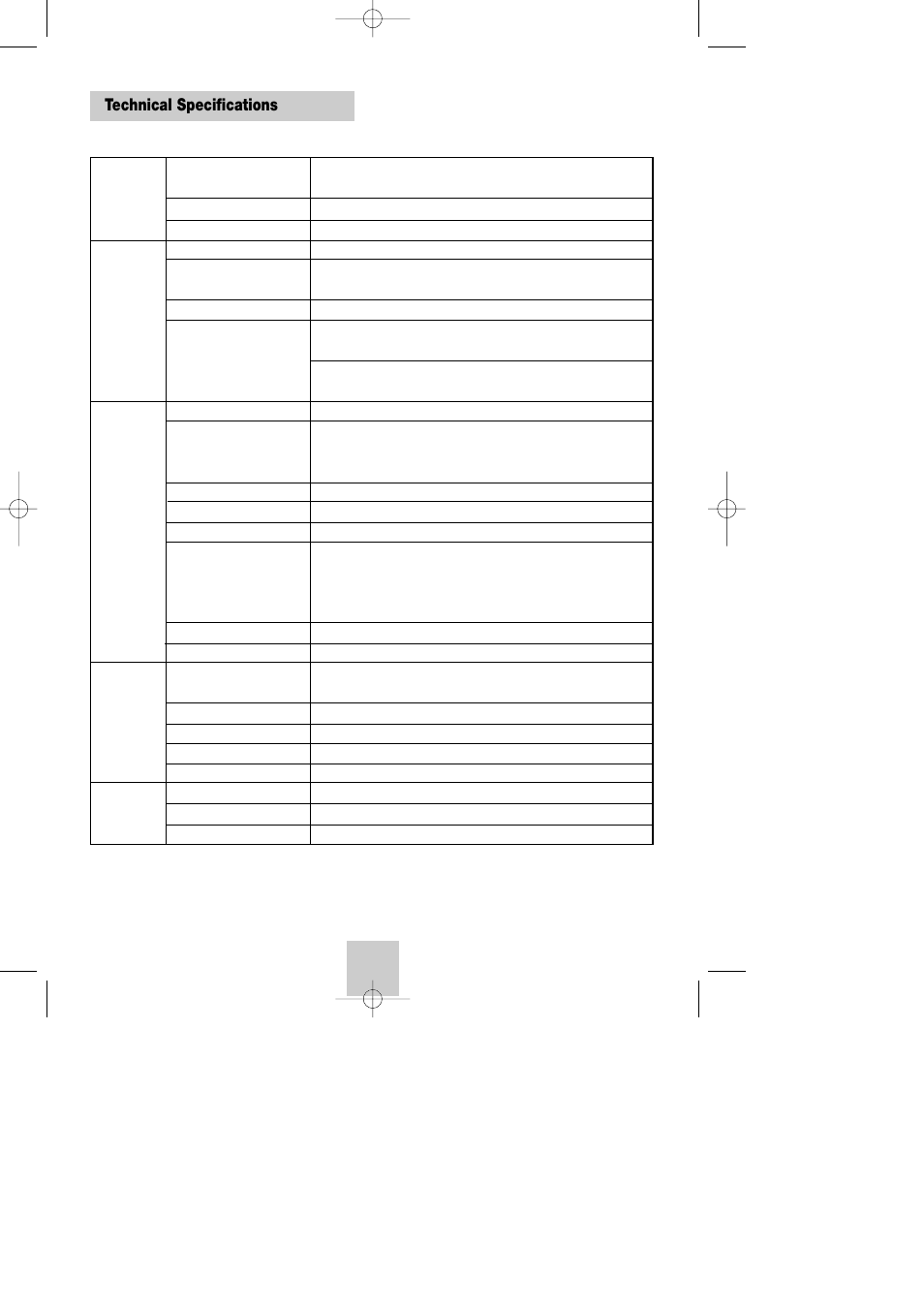Appendix - help, Technical specifications | Samsung DVD-V9090-AFS User Manual | Page 35 / 37