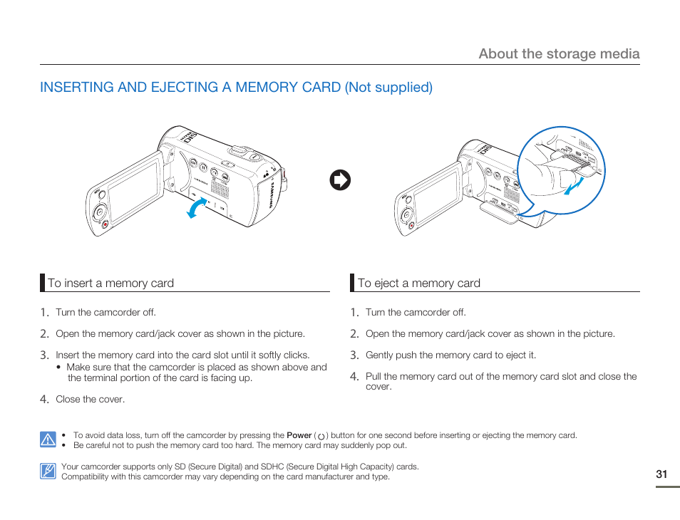 Samsung SMX-F50SN-XAA User Manual | Page 41 / 127