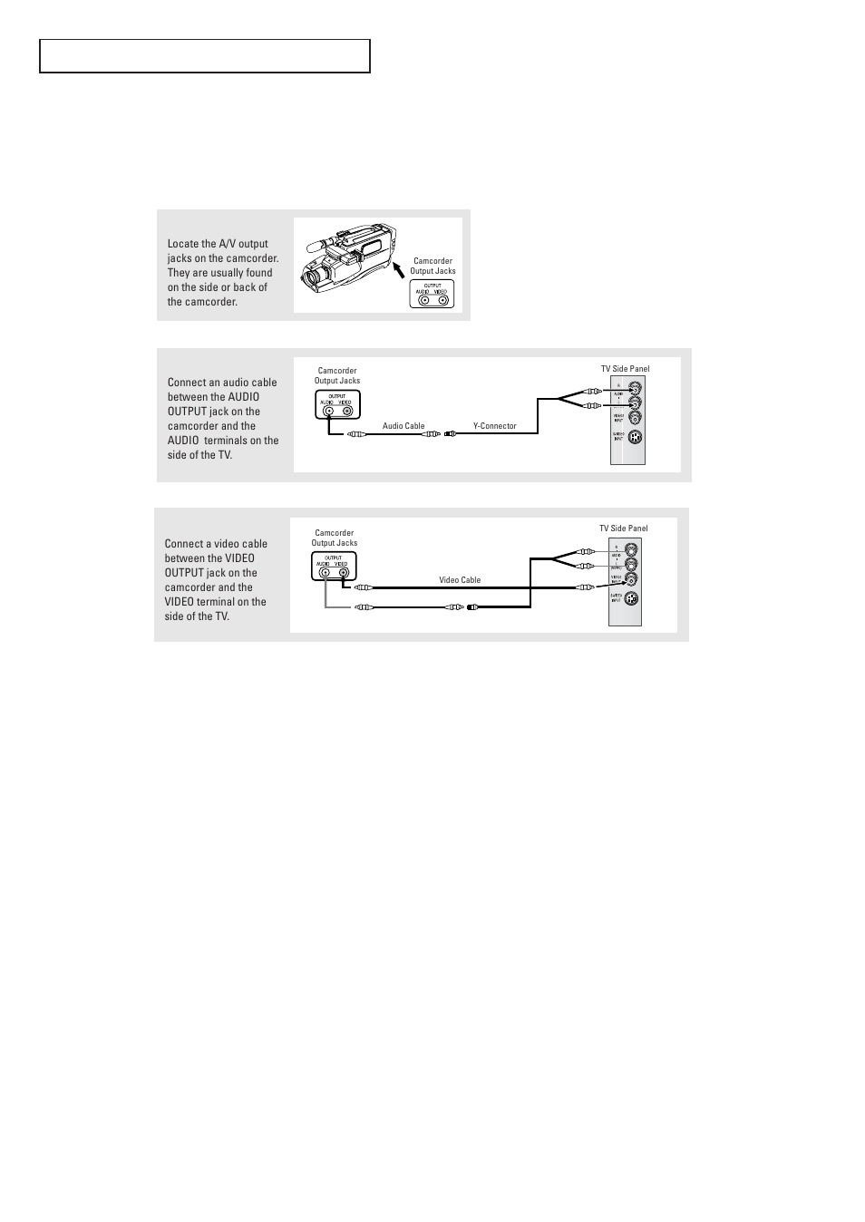 Connecting a camcorder | Samsung TXR2728GX-XAC User Manual | Page 18 / 62
