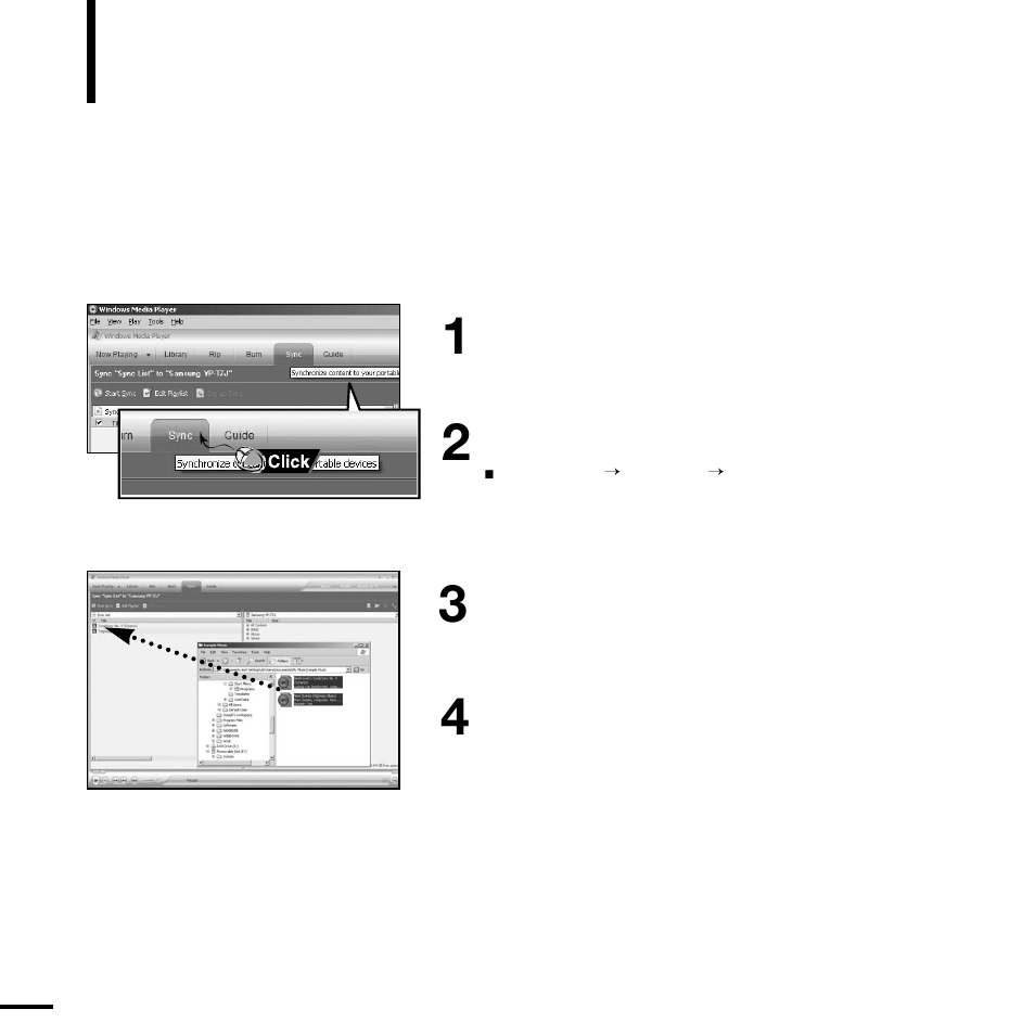 Transferring music to your player | Samsung YP-U2JQB-XAA User Manual | Page 20 / 67