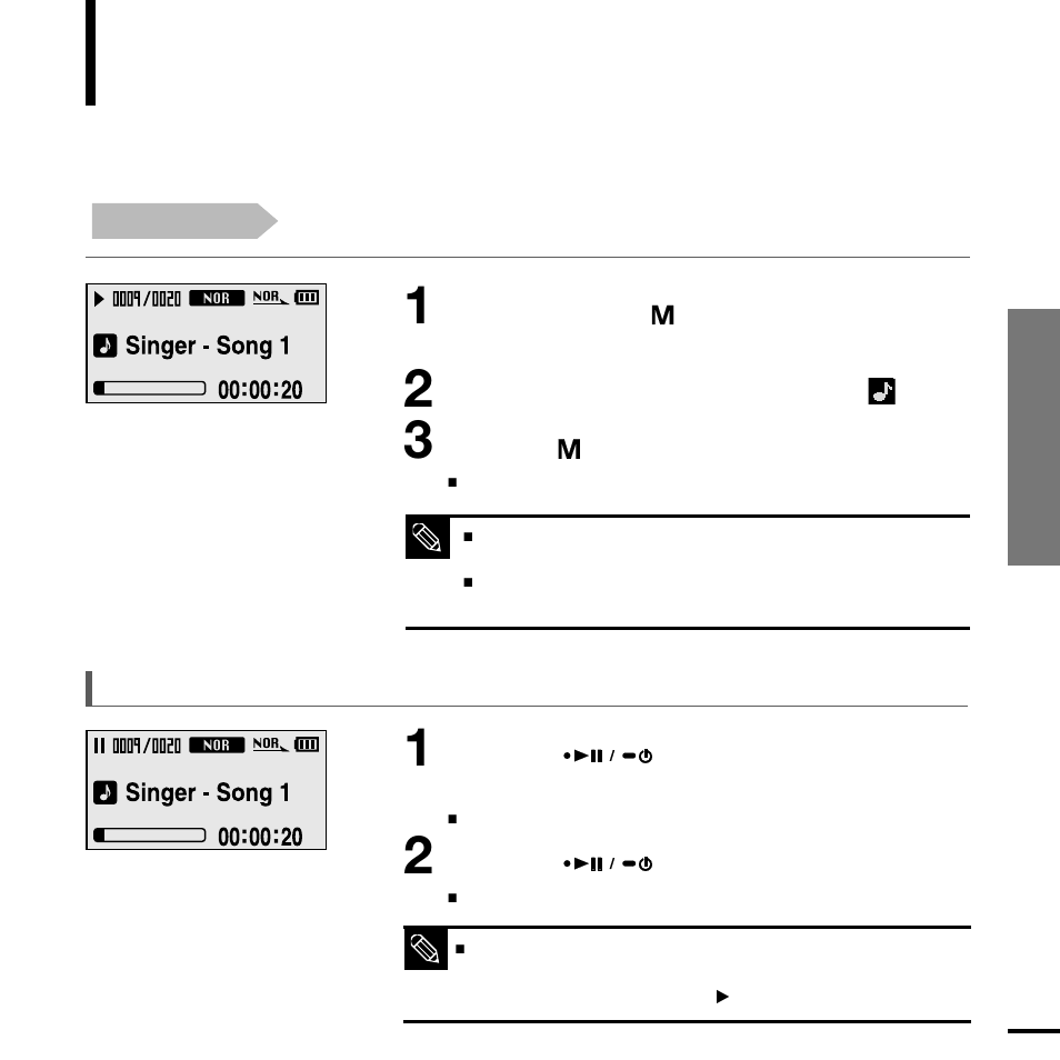 Listening to music | Samsung YP-U2JQB-XAA User Manual | Page 23 / 67