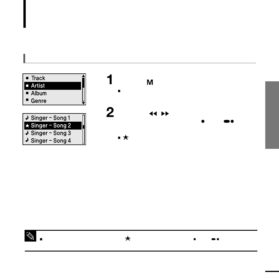 To play a favorite | Samsung YP-U2JQB-XAA User Manual | Page 29 / 67