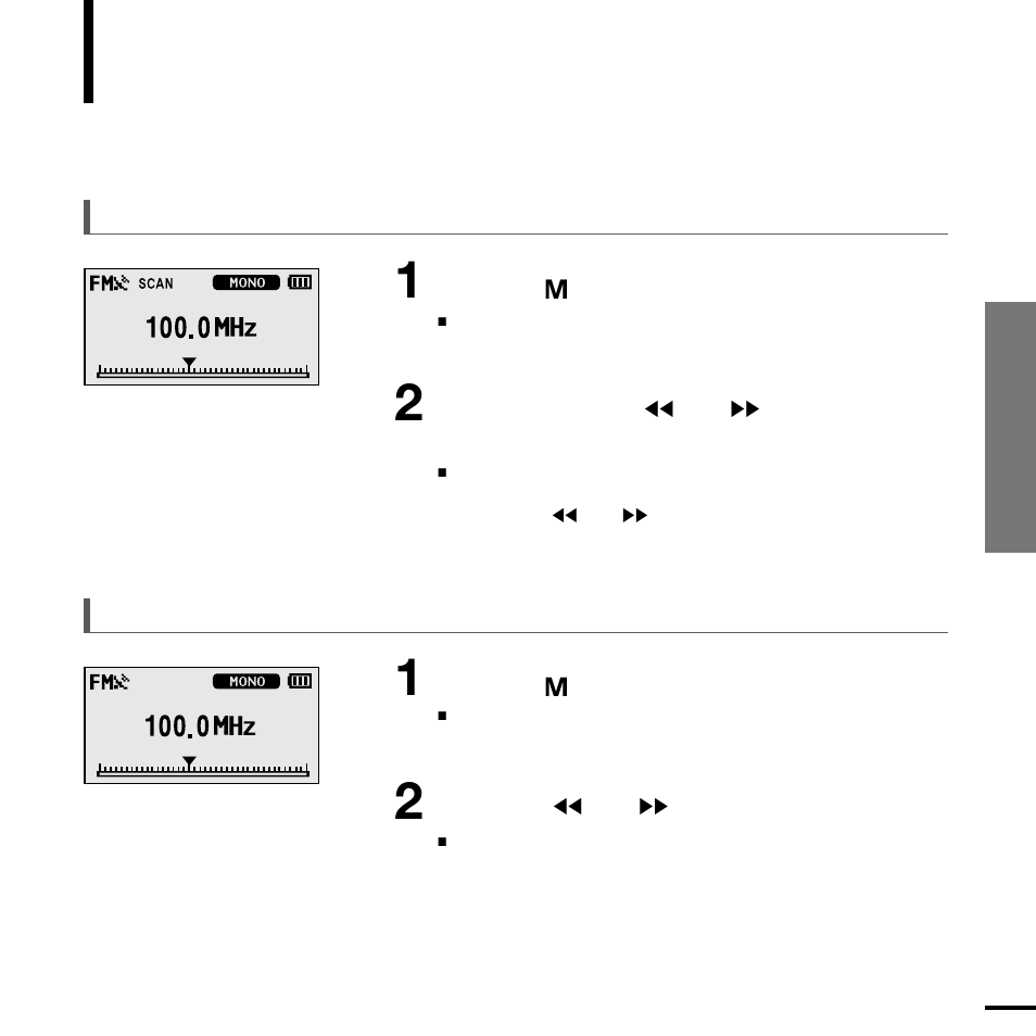 Searching for frequencies | Samsung YP-U2JQB-XAA User Manual | Page 35 / 67