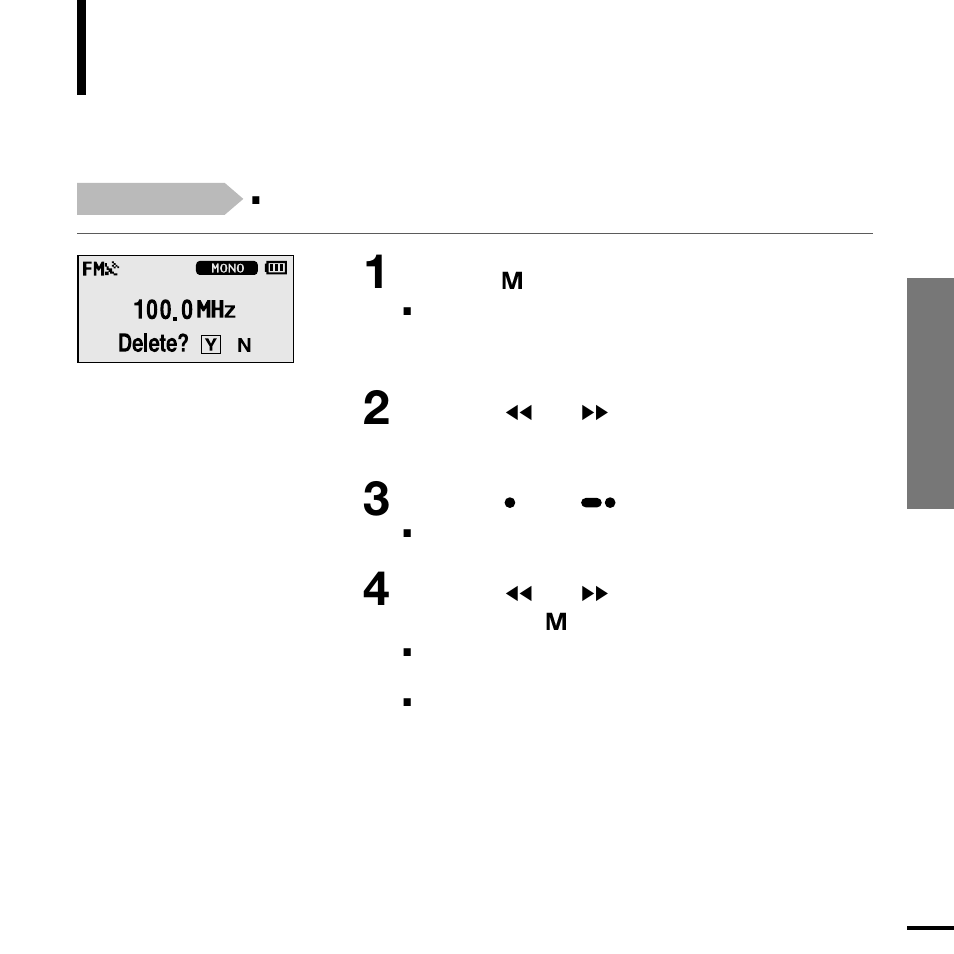 To delete presets | Samsung YP-U2JQB-XAA User Manual | Page 39 / 67