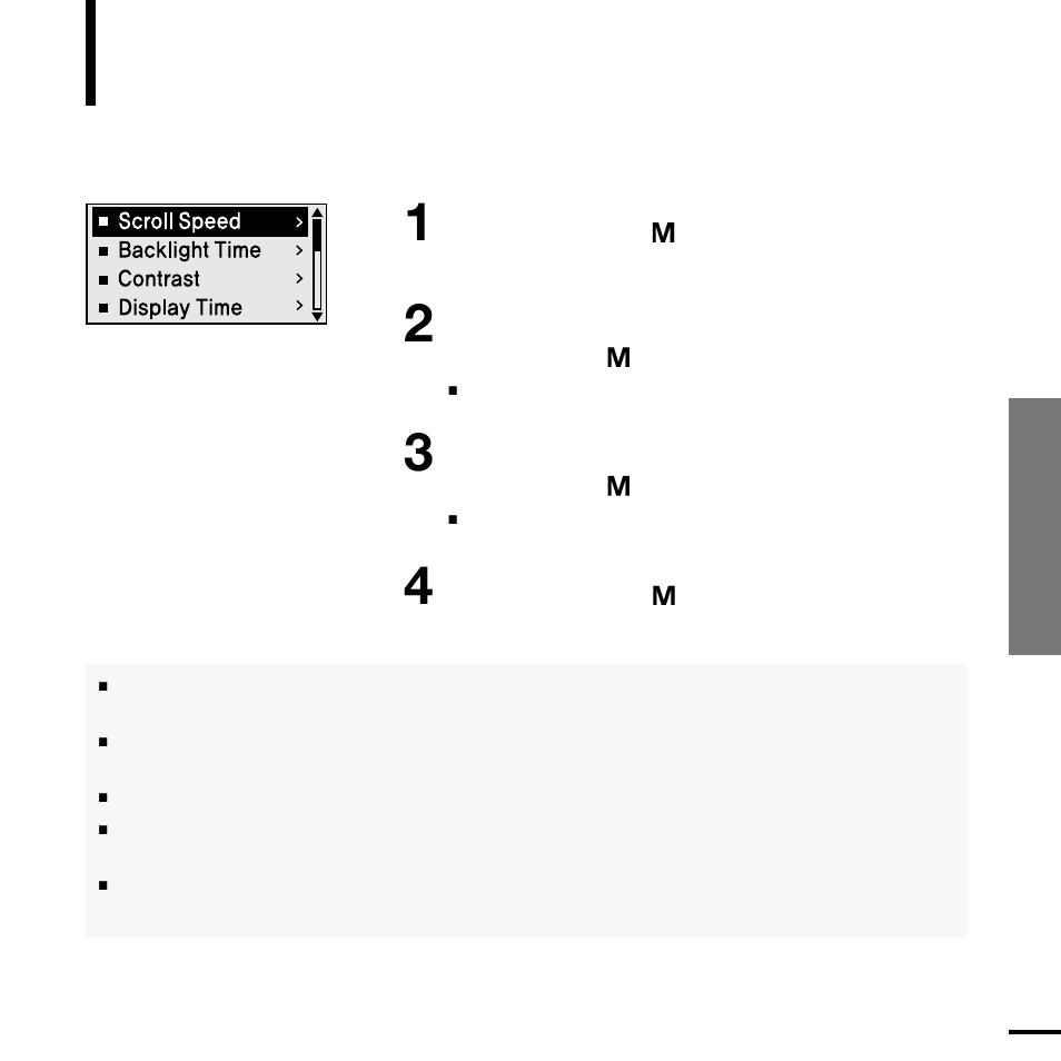 Setting the display | Samsung YP-U2JQB-XAA User Manual | Page 47 / 67