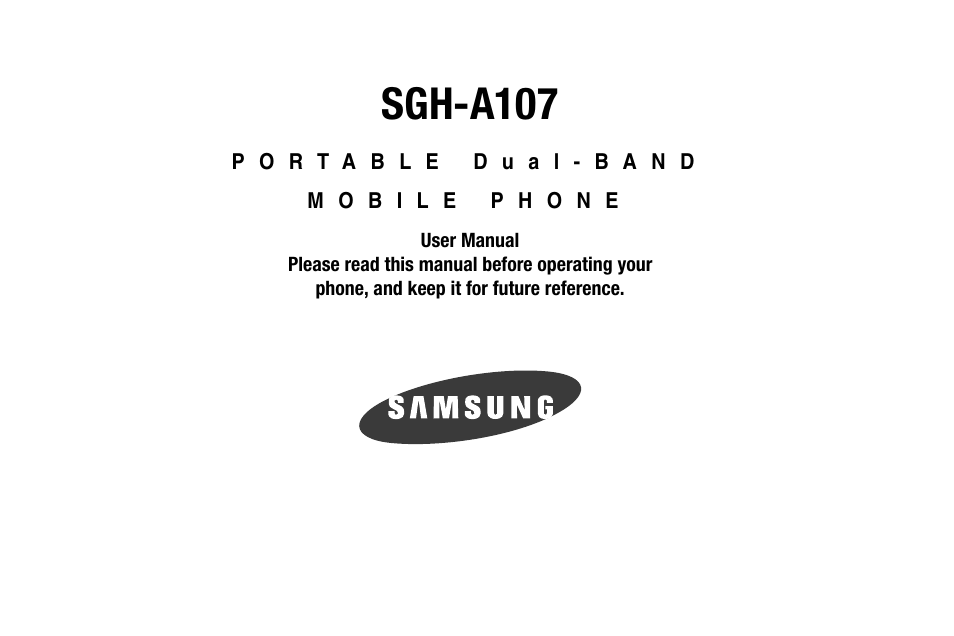 Samsung SGH-A107ZSAATT User Manual | 105 pages