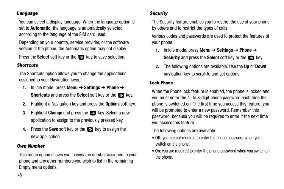 Samsung SGH-A107ZSAATT User Manual | Page 52 / 105