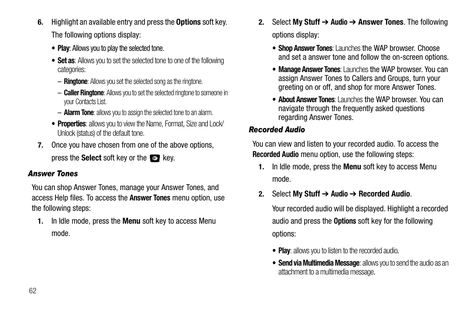 Samsung SGH-A107ZSAATT User Manual | Page 66 / 105