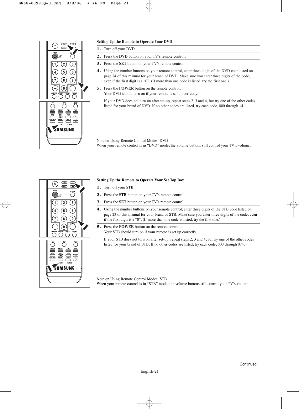 Samsung HPS6373X-XAA User Manual | Page 21 / 64