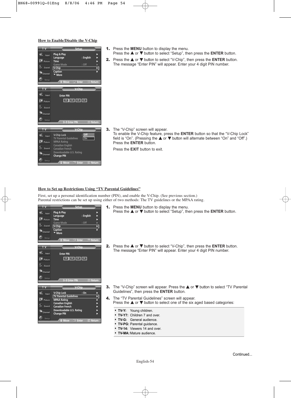 Samsung HPS6373X-XAA User Manual | Page 54 / 64